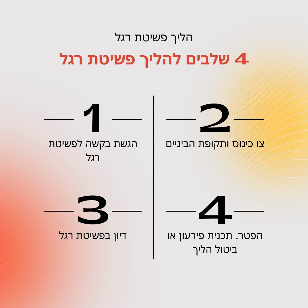 שלבי הליך פשיטת רגל